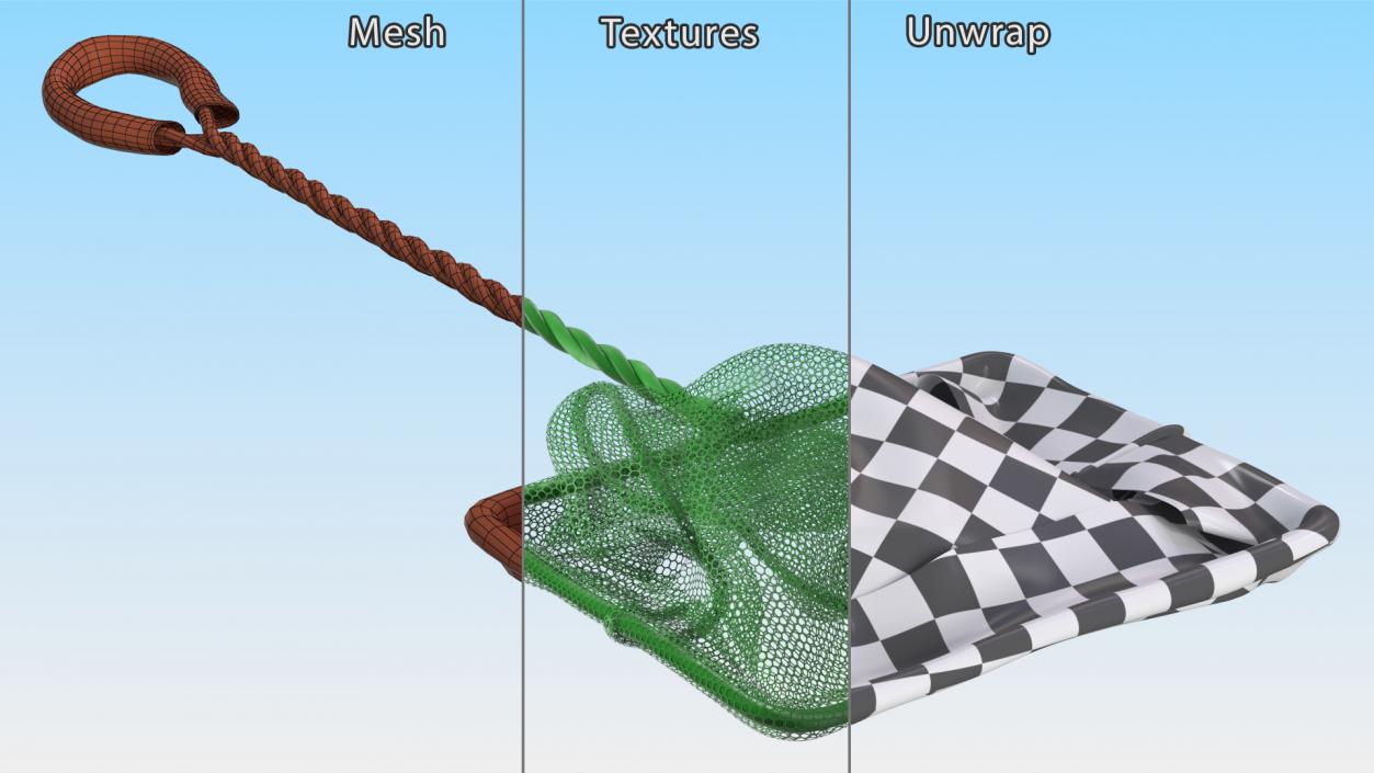 3D Fishing Landing Nets Collection