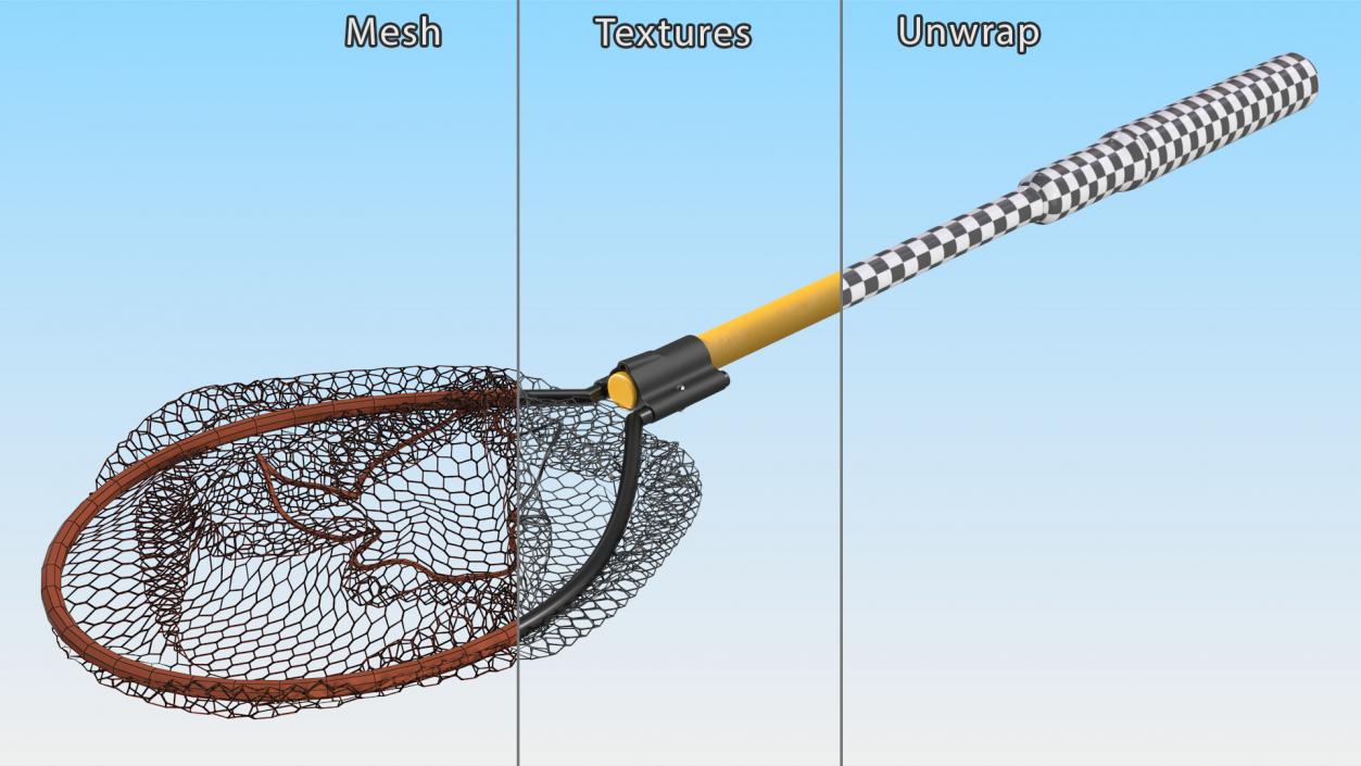 3D Fishing Landing Nets Collection