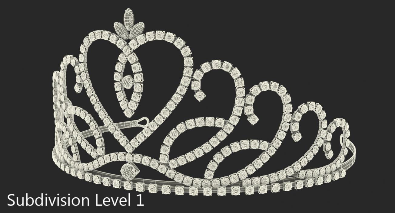 3D Crystal Tiara model