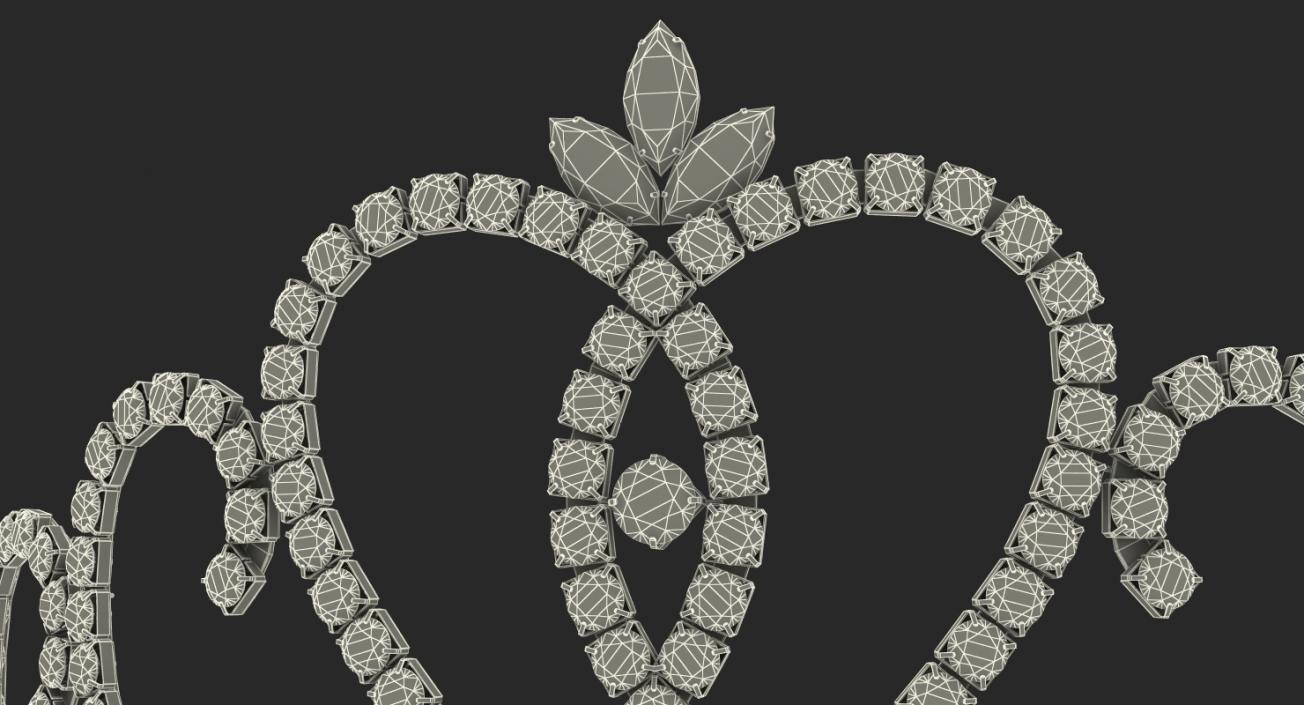 3D Crystal Tiara model