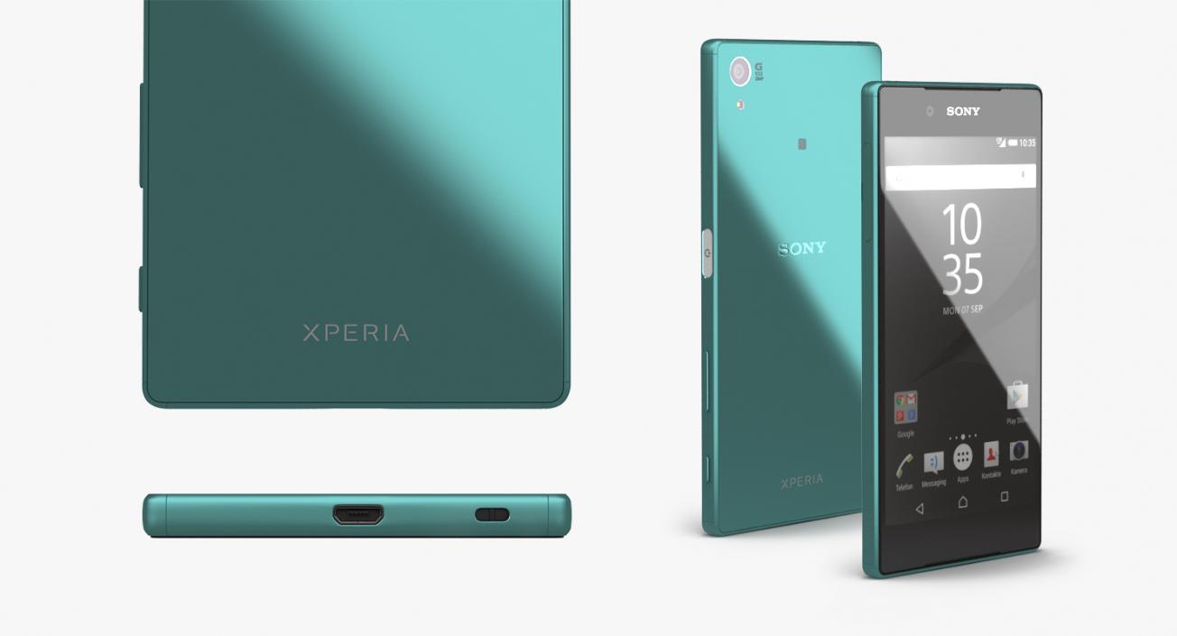 3D model Sony Xperia Z5 Green