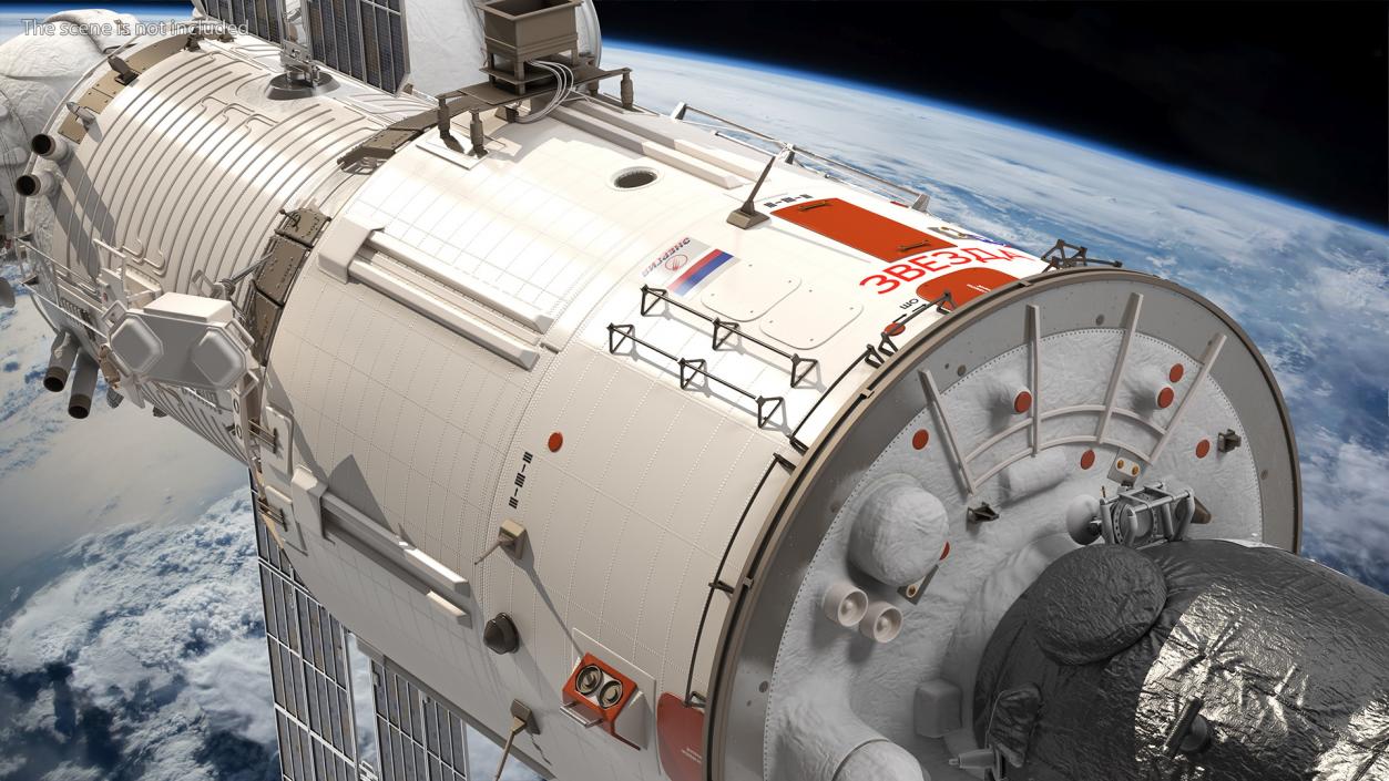 3D ISS Zvezda Service Module Fully Assembled