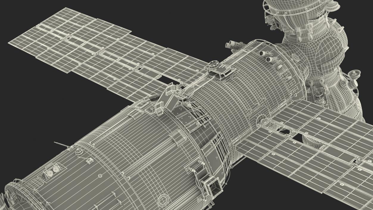 3D ISS Zvezda Service Module Fully Assembled