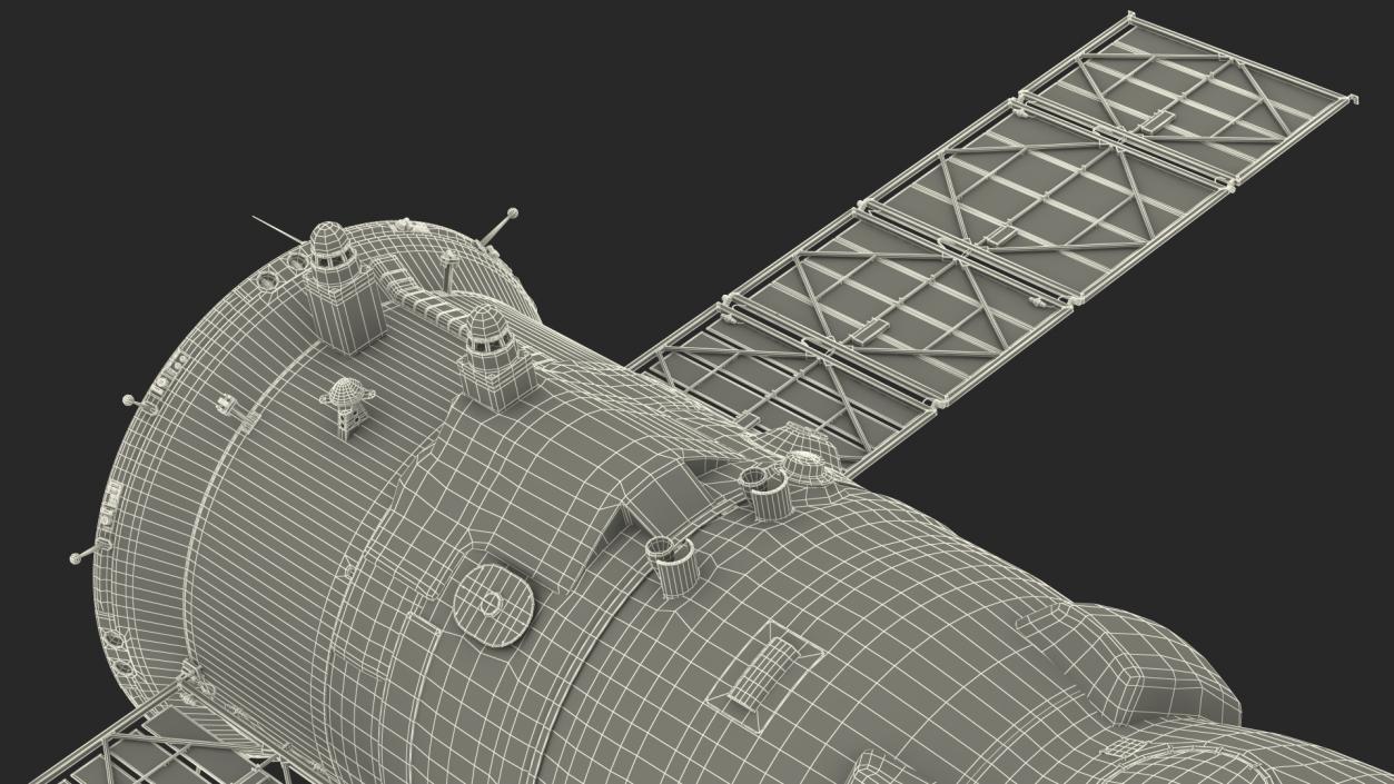 3D ISS Zvezda Service Module Fully Assembled