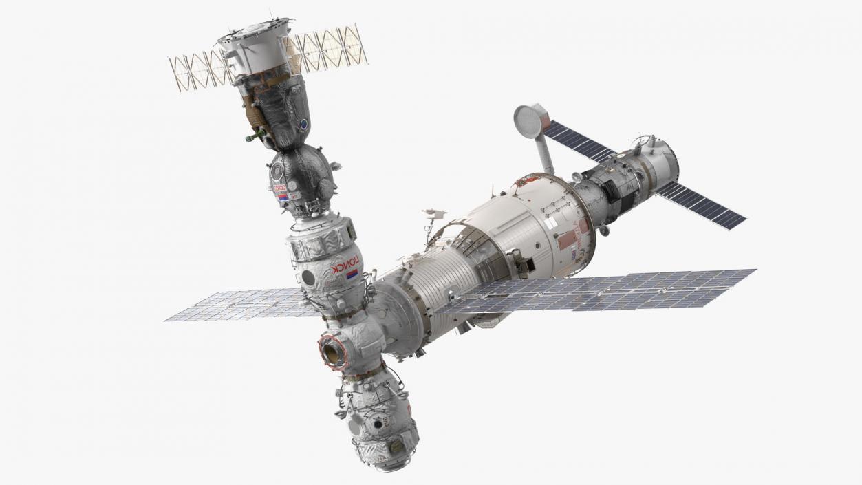 3D ISS Zvezda Service Module Fully Assembled