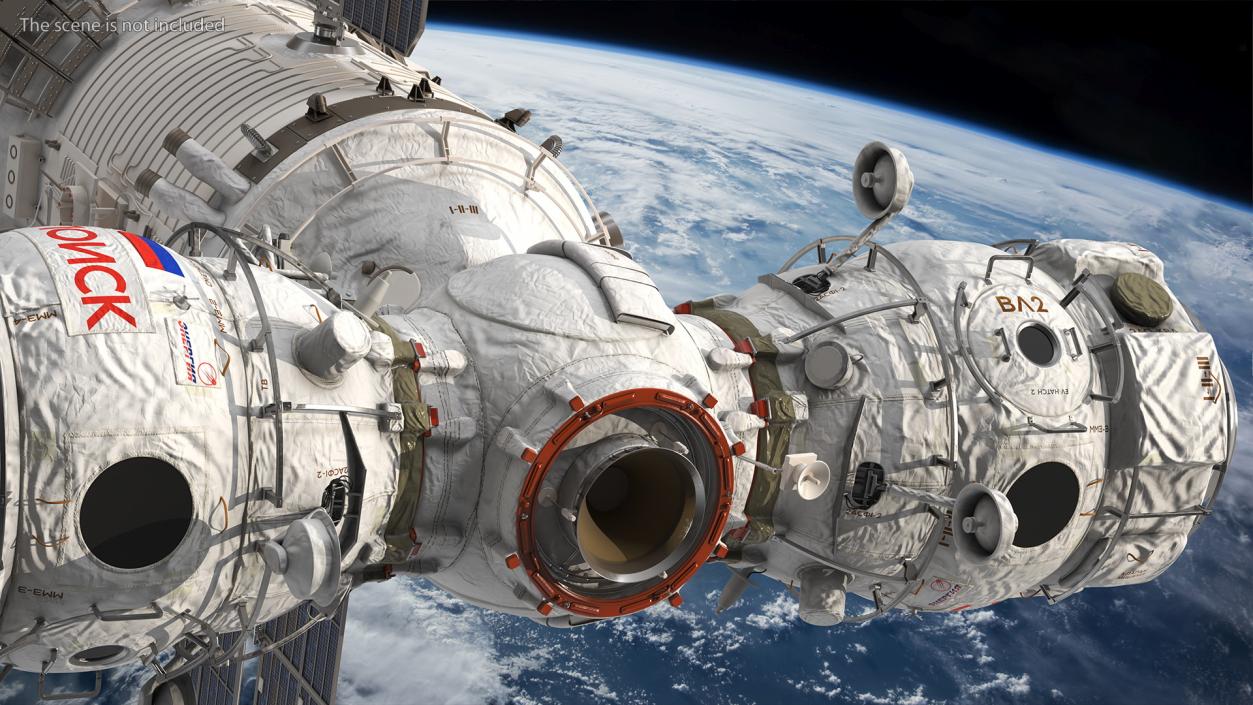 3D ISS Zvezda Service Module Fully Assembled