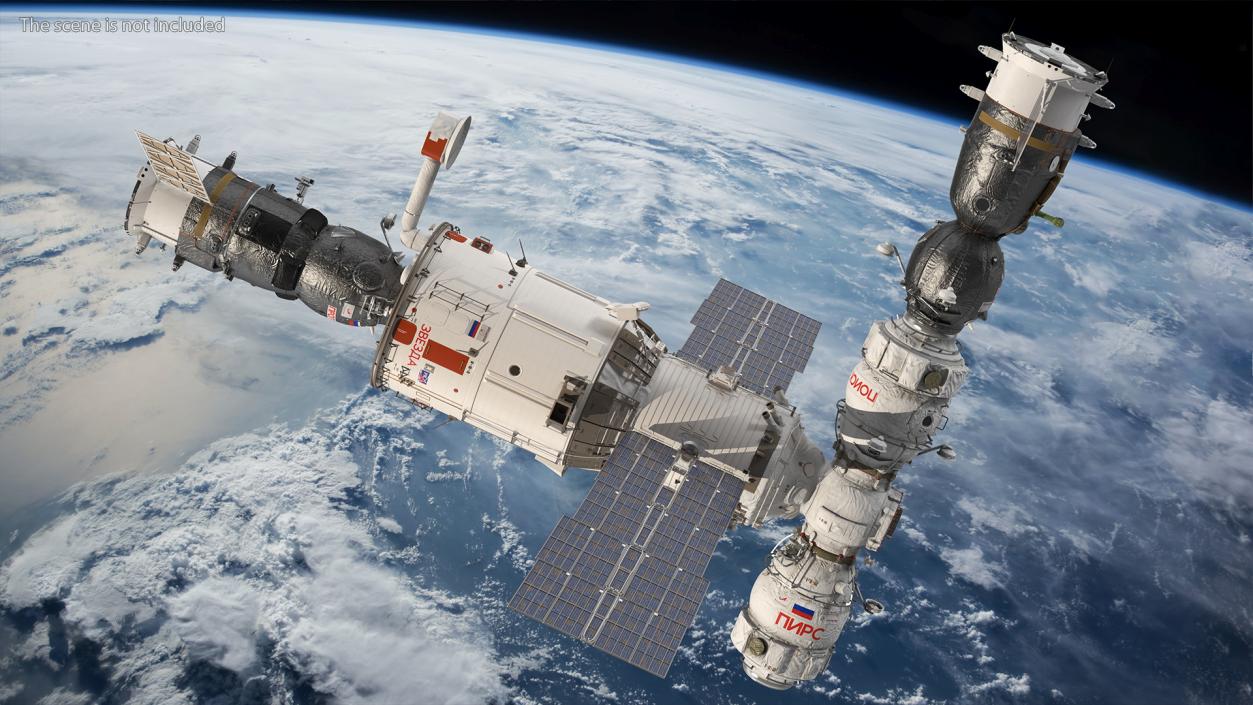 3D ISS Zvezda Service Module Fully Assembled