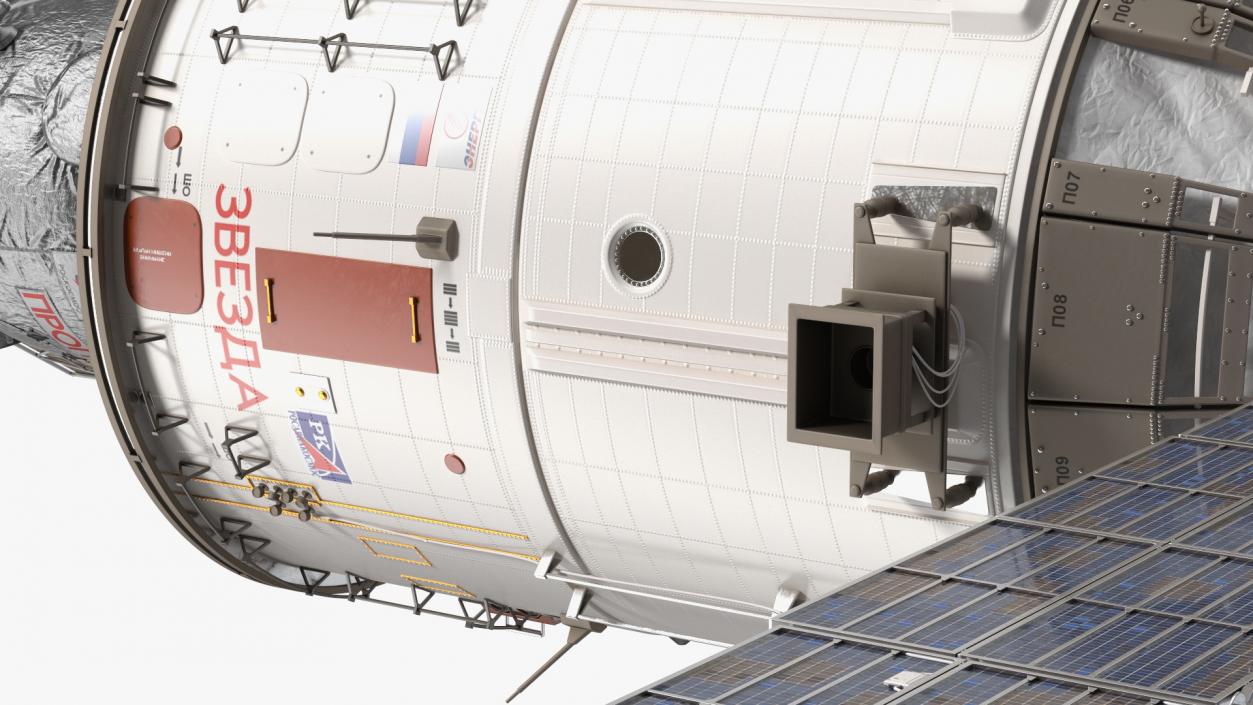 3D ISS Zvezda Service Module Fully Assembled