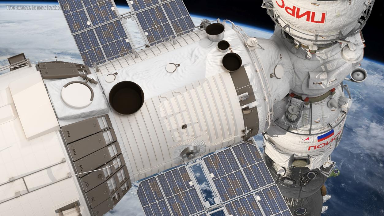 3D ISS Zvezda Service Module Fully Assembled