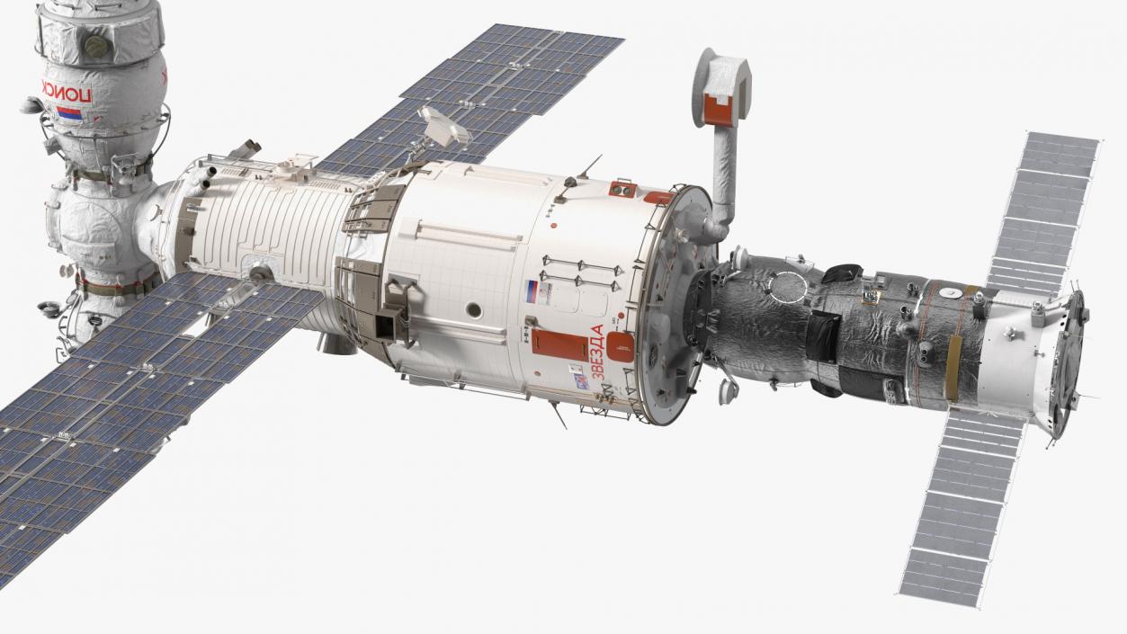 3D ISS Zvezda Service Module Fully Assembled