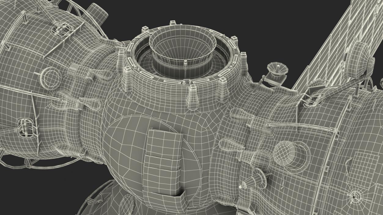 3D ISS Zvezda Service Module Fully Assembled