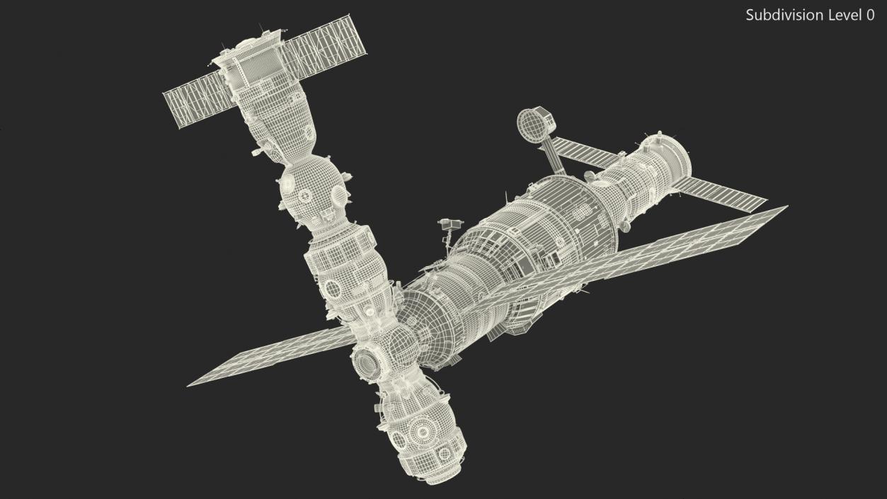 3D ISS Zvezda Service Module Fully Assembled