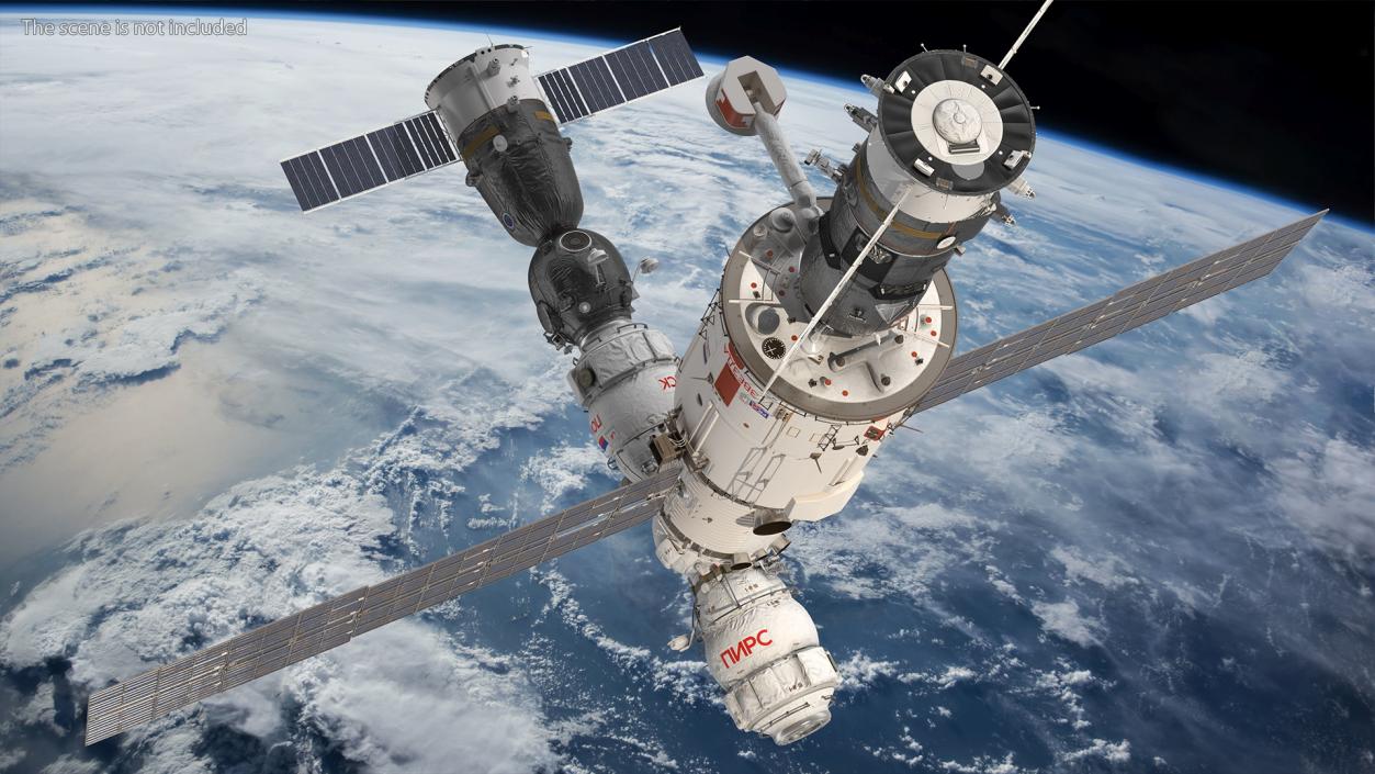 3D ISS Zvezda Service Module Fully Assembled