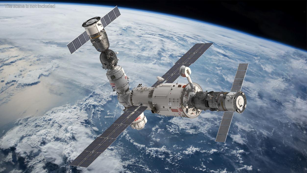 3D ISS Zvezda Service Module Fully Assembled