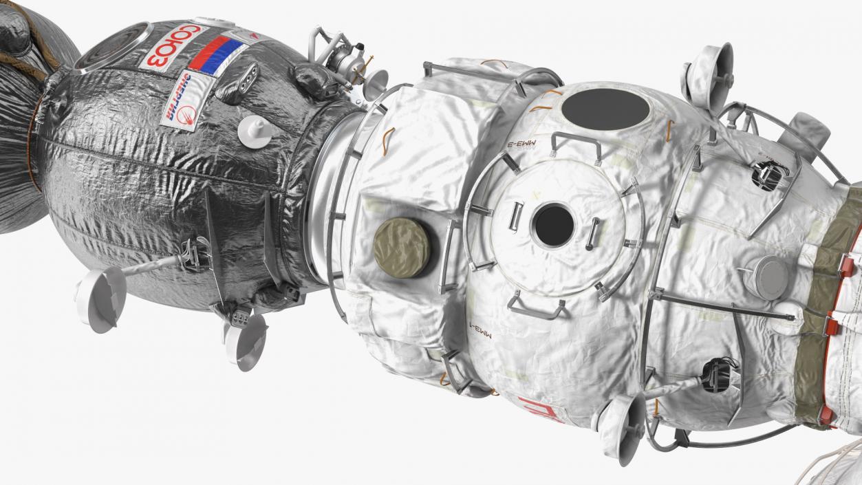 3D ISS Zvezda Service Module Fully Assembled