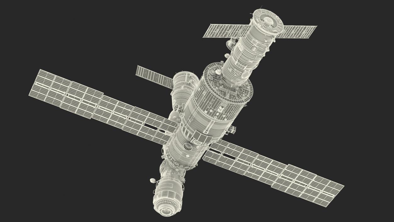 3D ISS Zvezda Service Module Fully Assembled