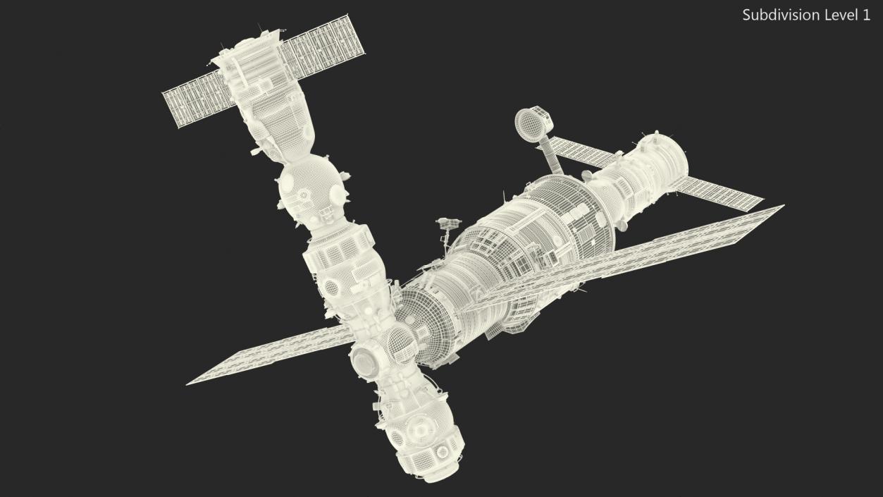 3D ISS Zvezda Service Module Fully Assembled