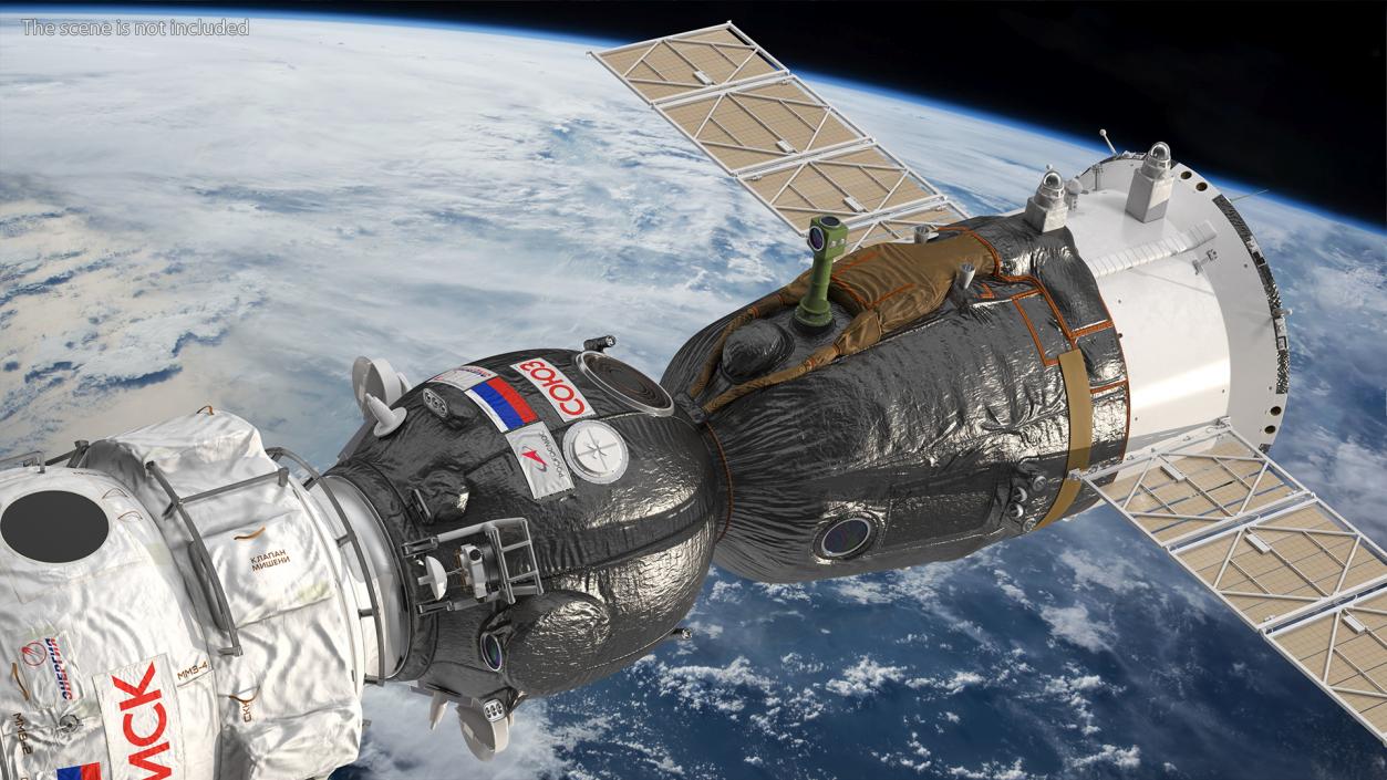 3D ISS Zvezda Service Module Fully Assembled