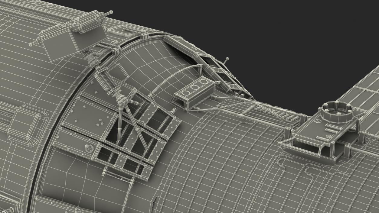 3D ISS Zvezda Service Module Fully Assembled