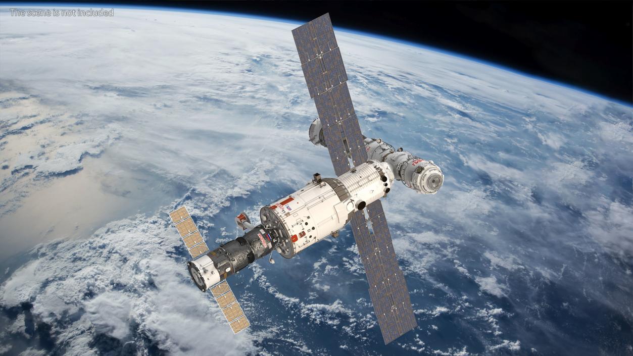 3D ISS Zvezda Service Module Fully Assembled