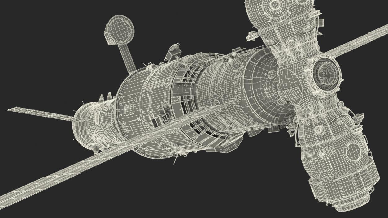 3D ISS Zvezda Service Module Fully Assembled