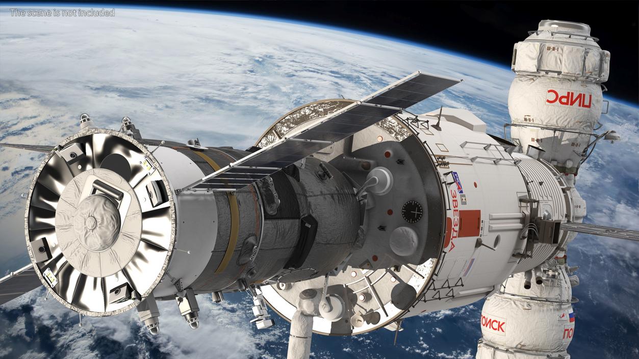 3D ISS Zvezda Service Module Fully Assembled