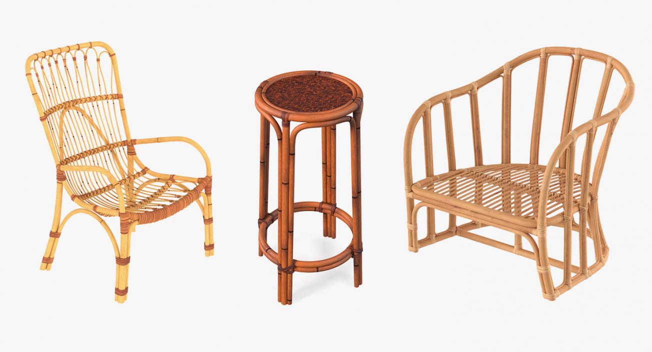 Rattan Furniture Collection 2 3D model