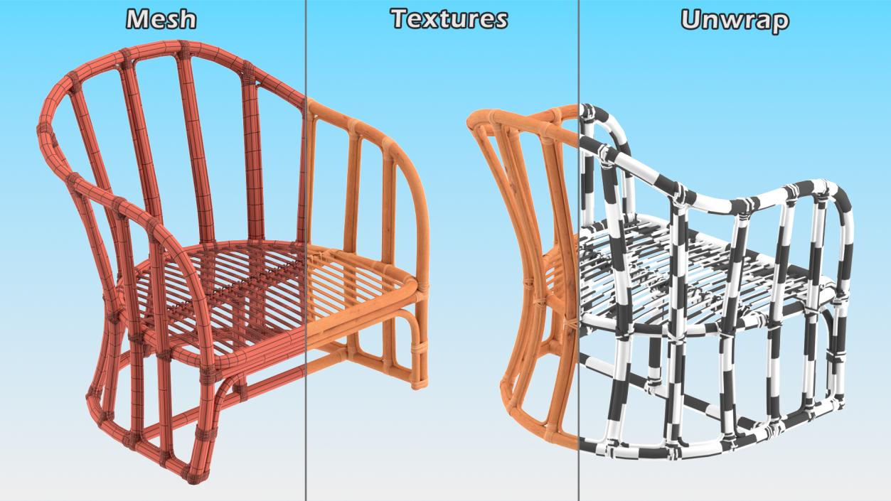 Rattan Furniture Collection 2 3D model