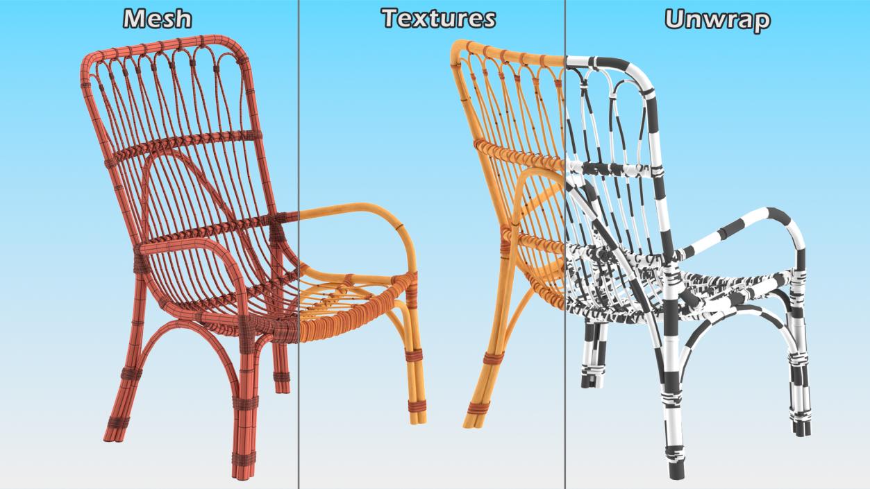 Rattan Furniture Collection 2 3D model