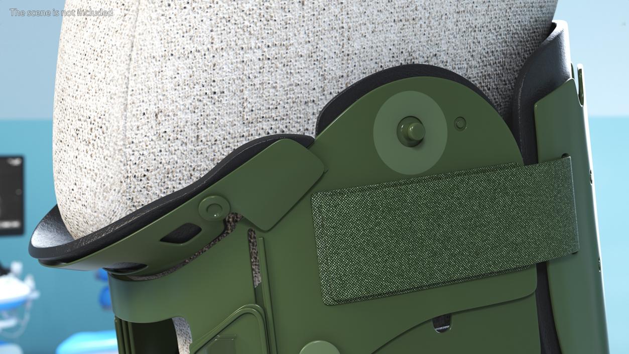 3D Military Green Extrication Collar model