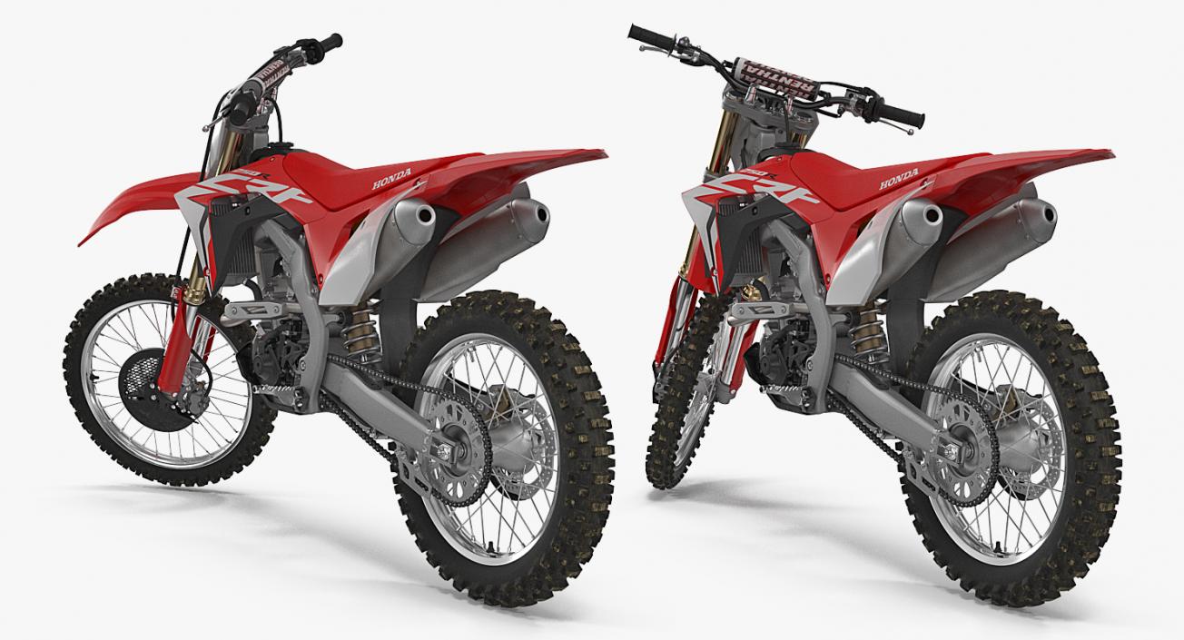 3D Competition Motorcycle Honda CRF250R 2018 Rigged model