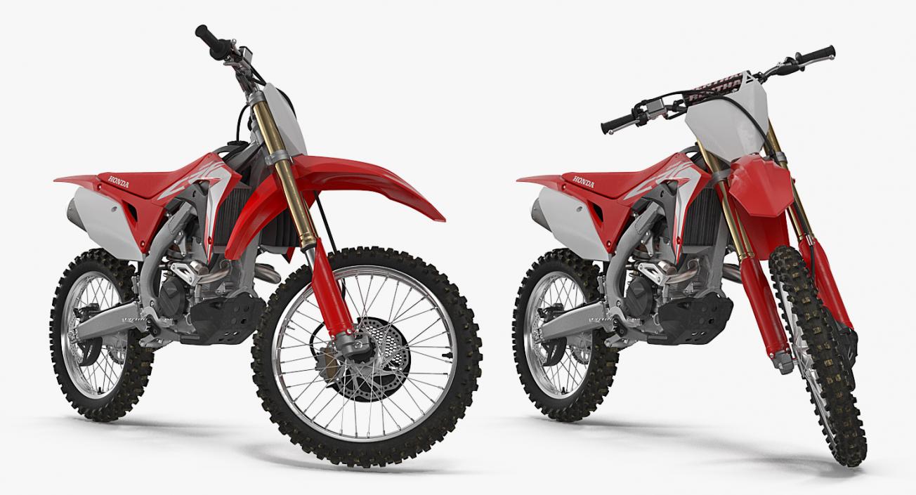 3D Competition Motorcycle Honda CRF250R 2018 Rigged model