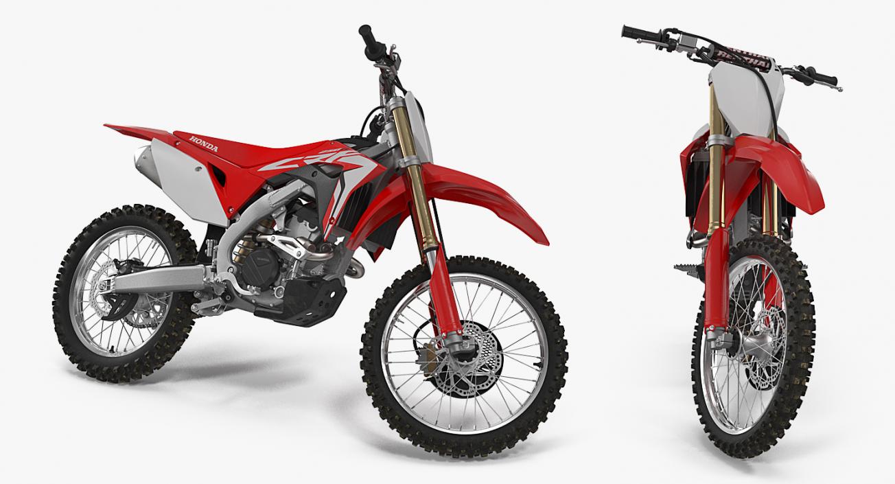 3D Competition Motorcycle Honda CRF250R 2018 Rigged model