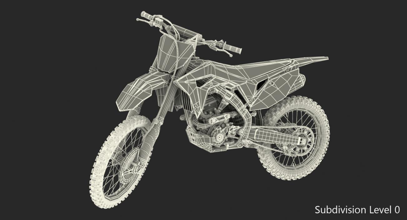 3D Competition Motorcycle Honda CRF250R 2018 Rigged model