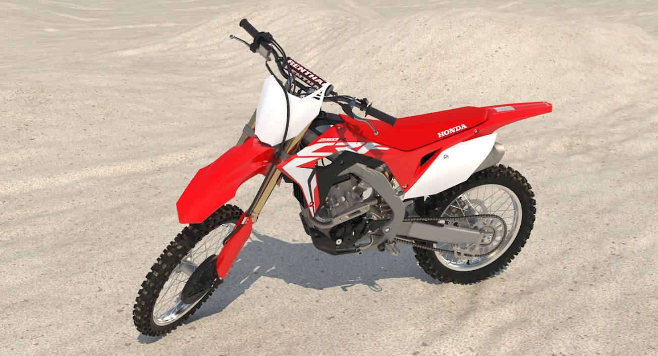 3D Competition Motorcycle Honda CRF250R 2018 Rigged model