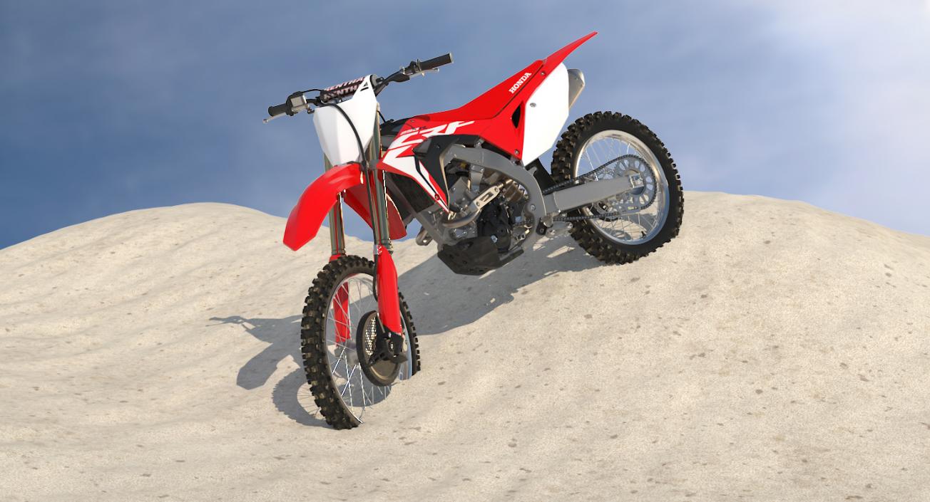 3D Competition Motorcycle Honda CRF250R 2018 Rigged model