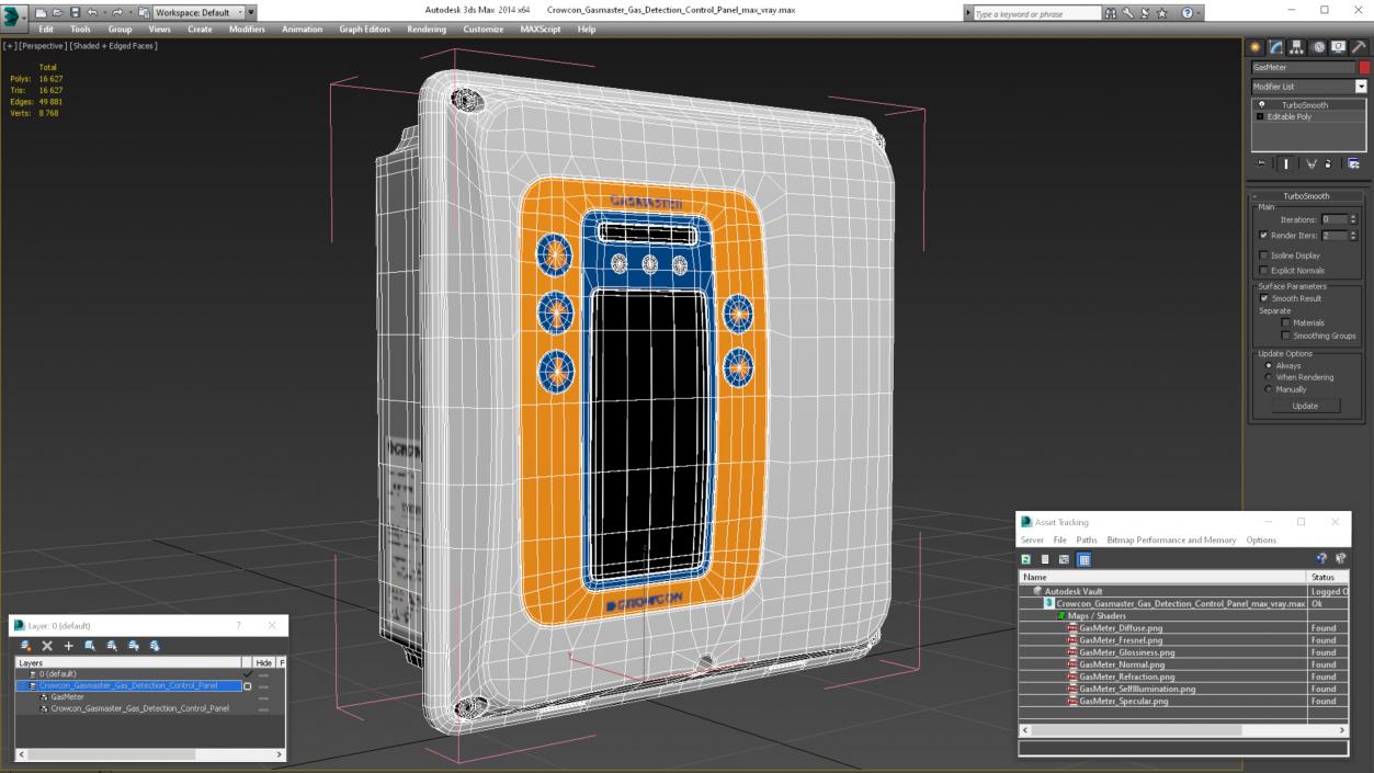 3D model Crowcon Gasmaster Gas Detection Control Panel