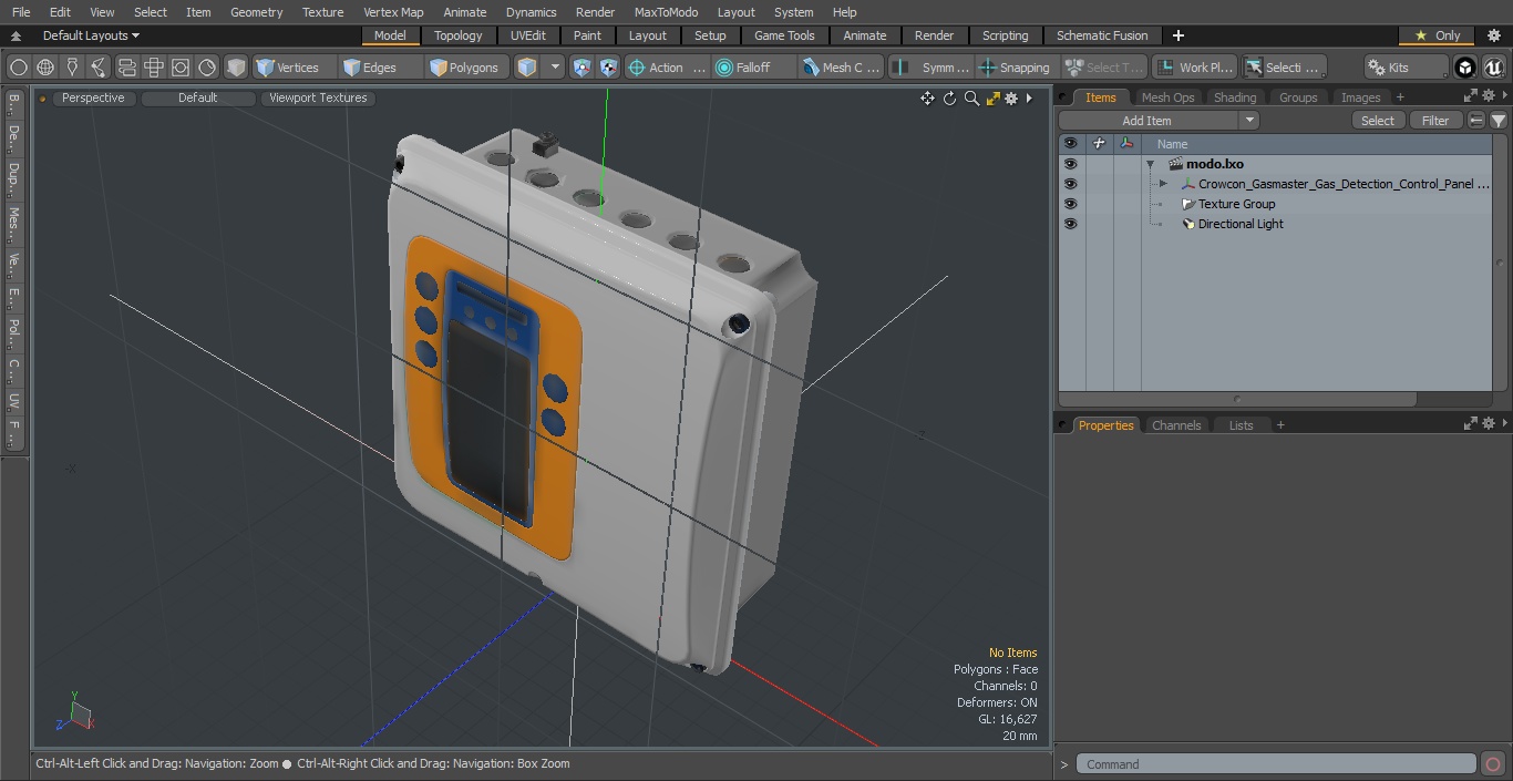 3D model Crowcon Gasmaster Gas Detection Control Panel