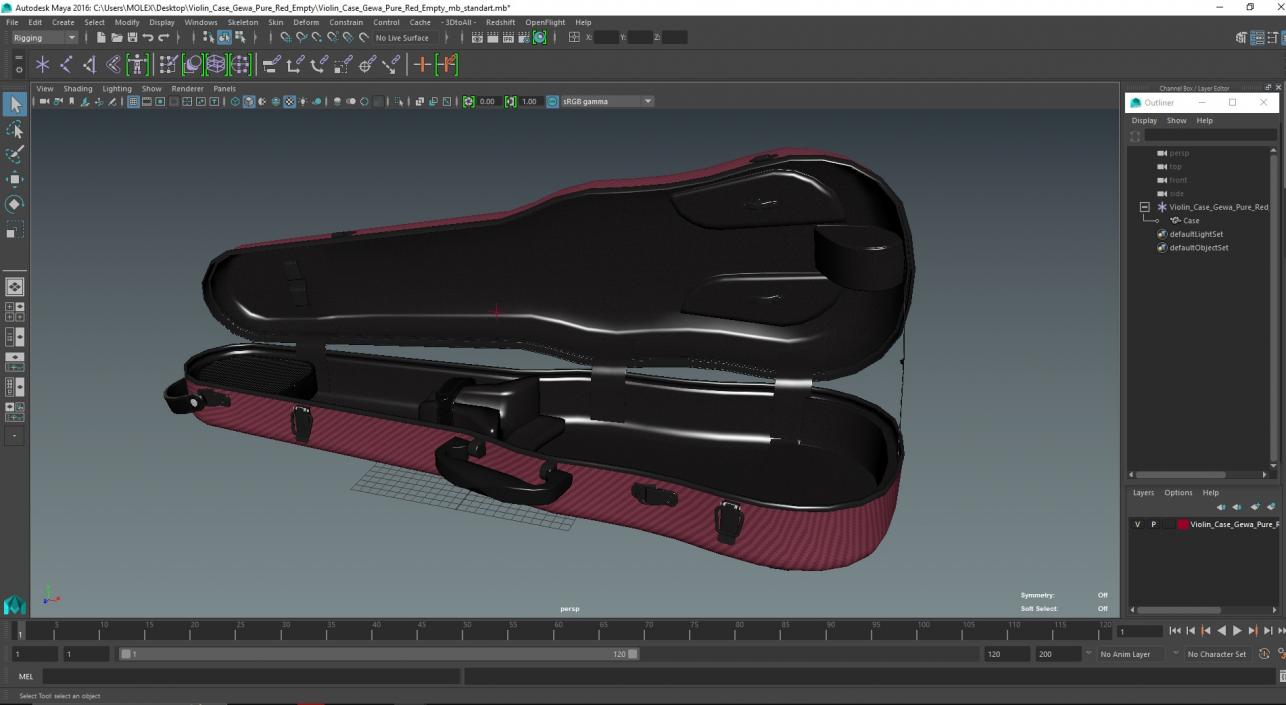 3D Violin Case Gewa Pure Red Empty