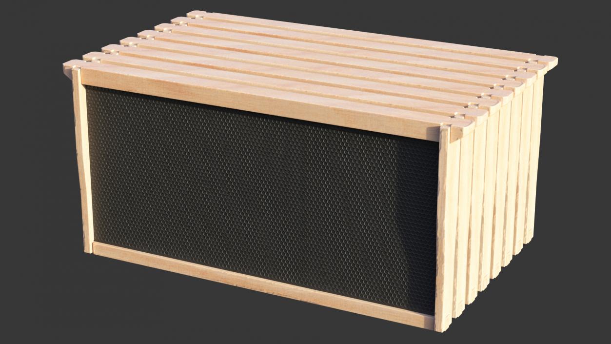 Brood Box Cedar 8 Frames 3D model