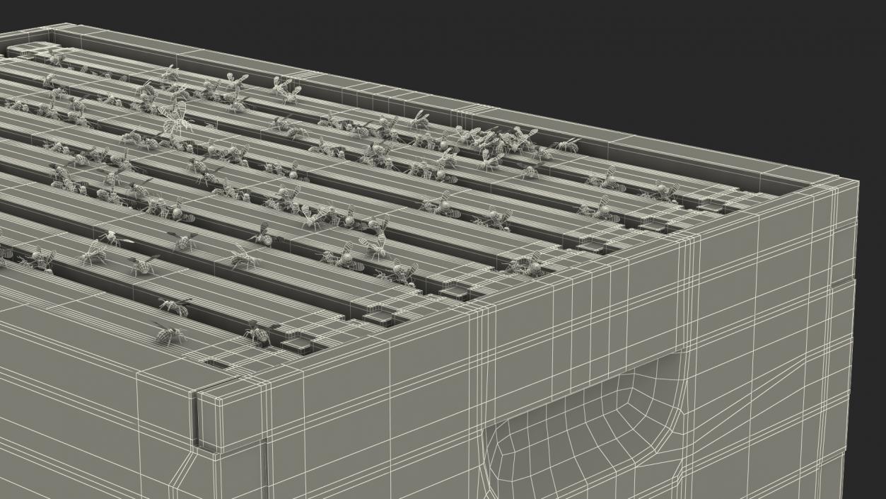 Brood Box Cedar 8 Frames 3D model