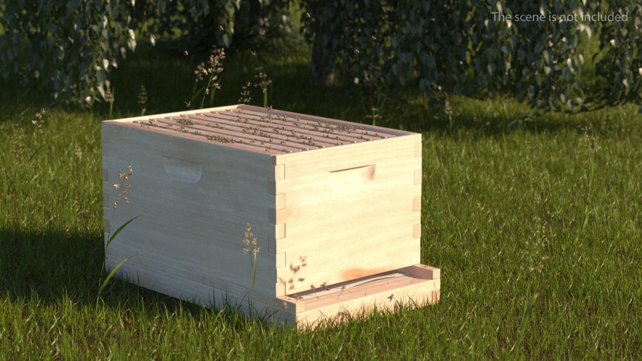 Brood Box Cedar 8 Frames 3D model