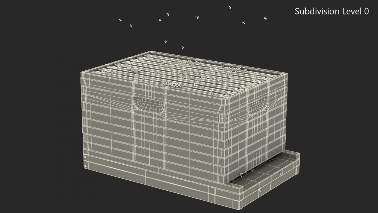 Brood Box Cedar 8 Frames 3D model