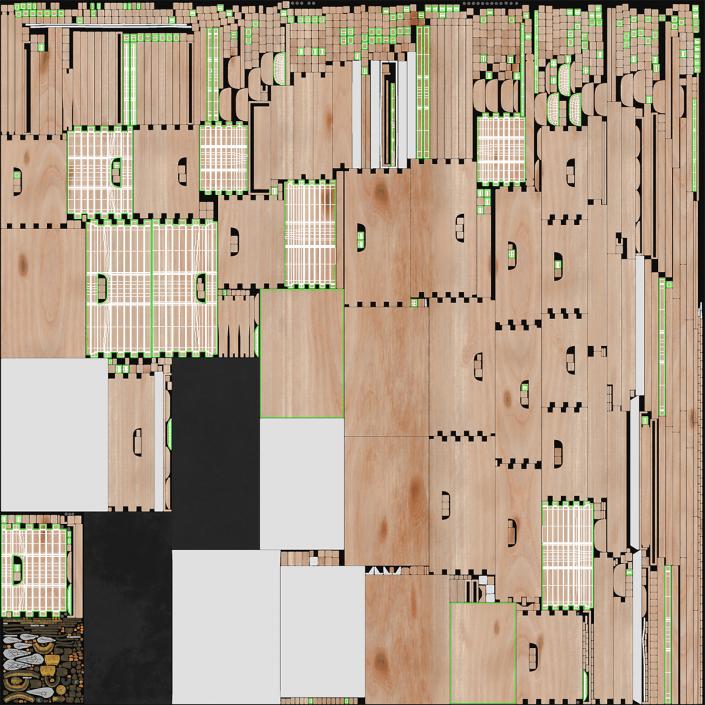 Brood Box Cedar 8 Frames 3D model