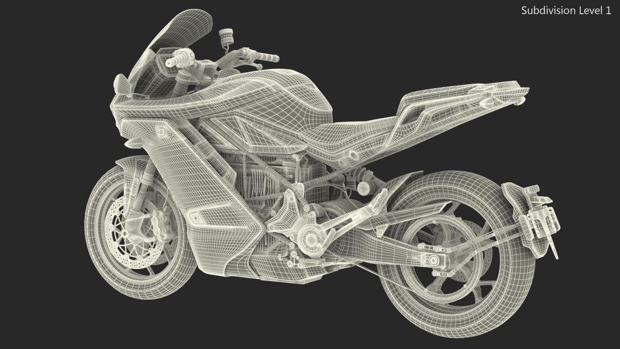 3D model Electric Sport Motorcycle