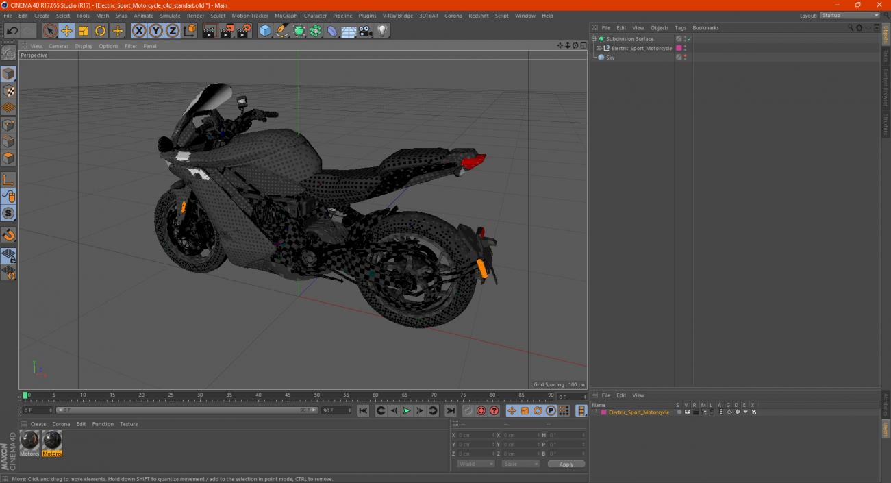 3D model Electric Sport Motorcycle