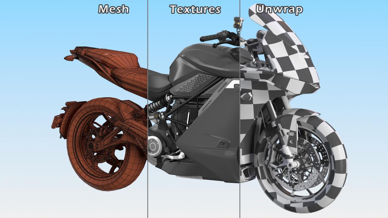 3D model Electric Sport Motorcycle