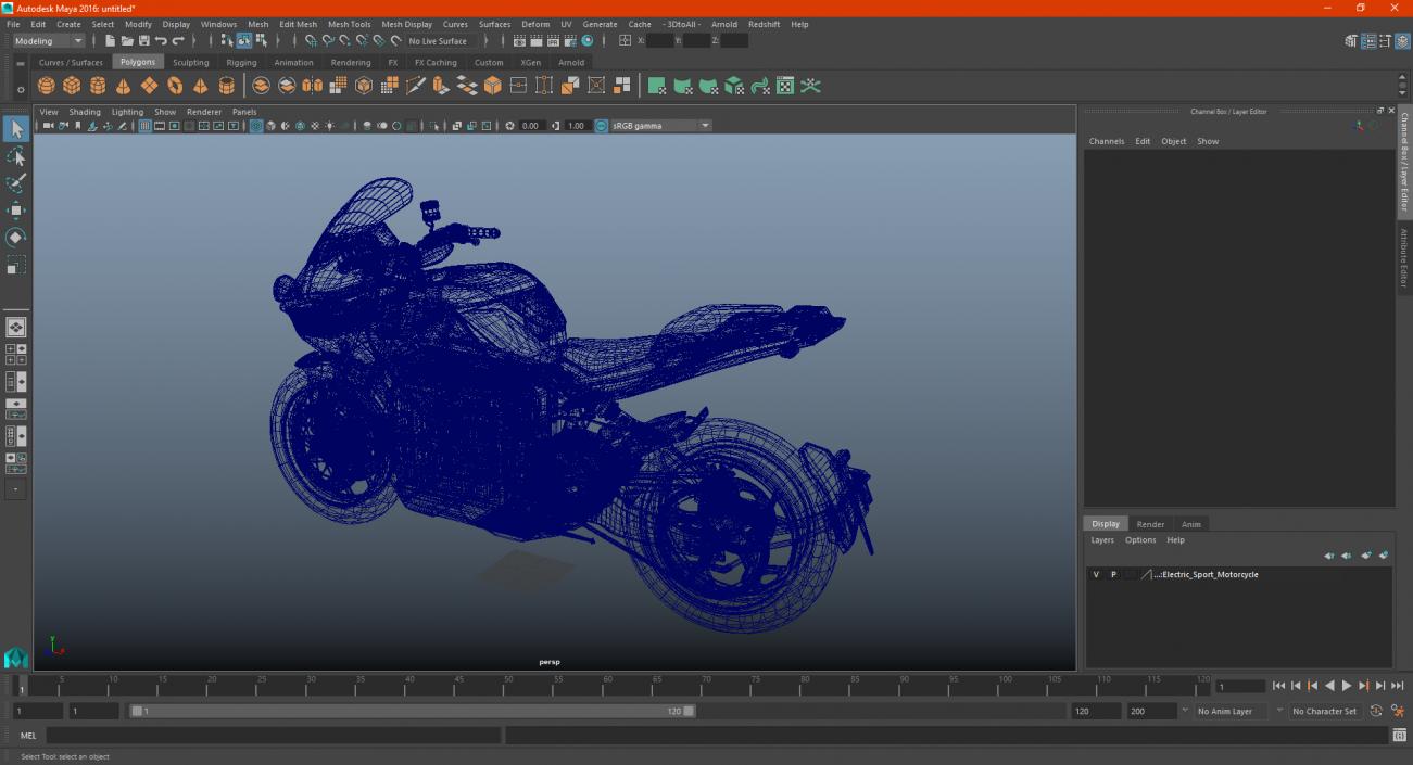 3D model Electric Sport Motorcycle