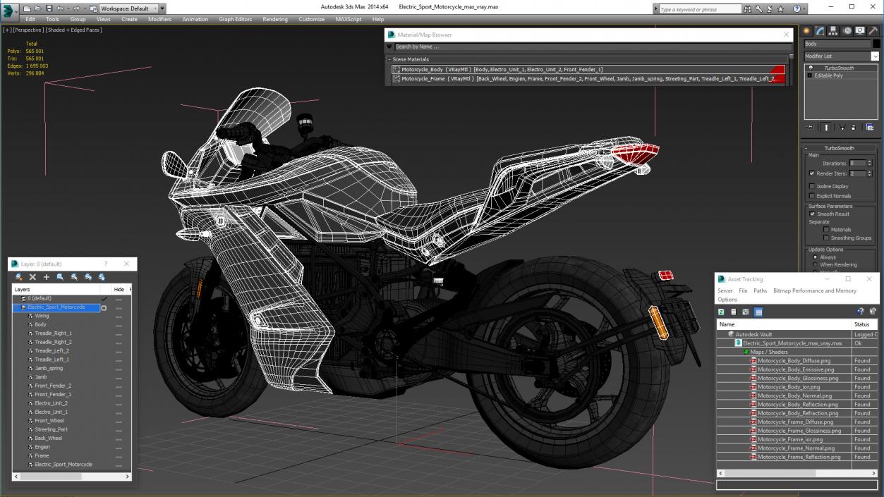 3D model Electric Sport Motorcycle