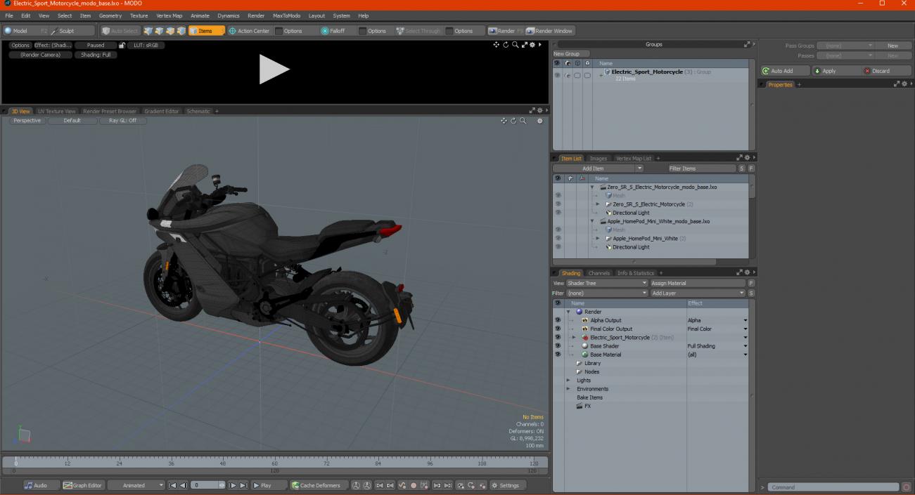 3D model Electric Sport Motorcycle